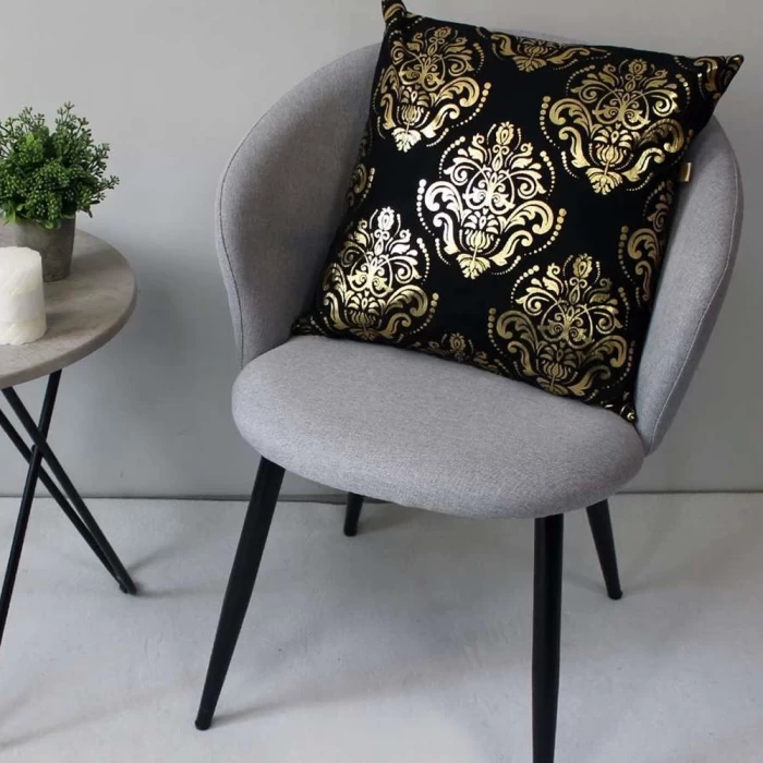 Подушка декоративная Matex Luxury Обои золото/черный 45х45