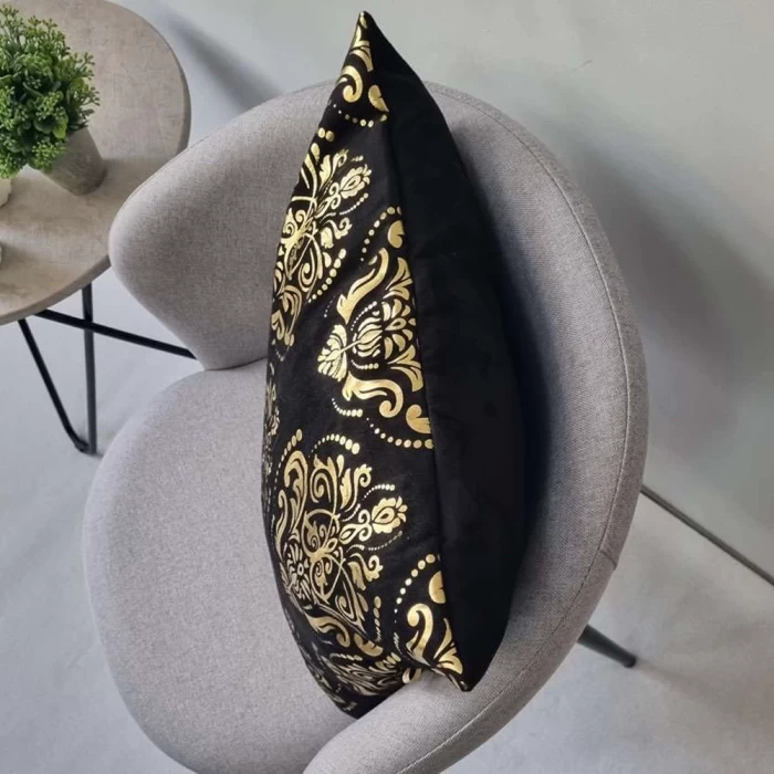 Подушка декоративная Matex Luxury Обои золото/черный 45х45