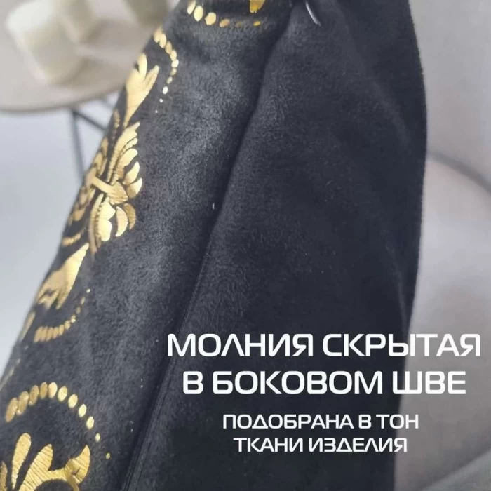 Подушка декоративная Matex Luxury Обои золото/черный 45х45