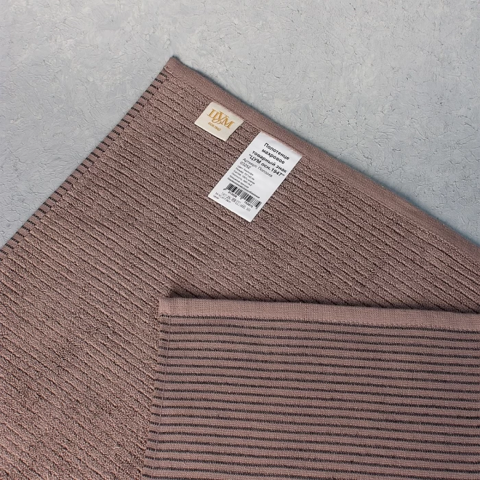 Полотенце махровое ТМ "ЦУМ" Полоска беж/кофе 70х140 см