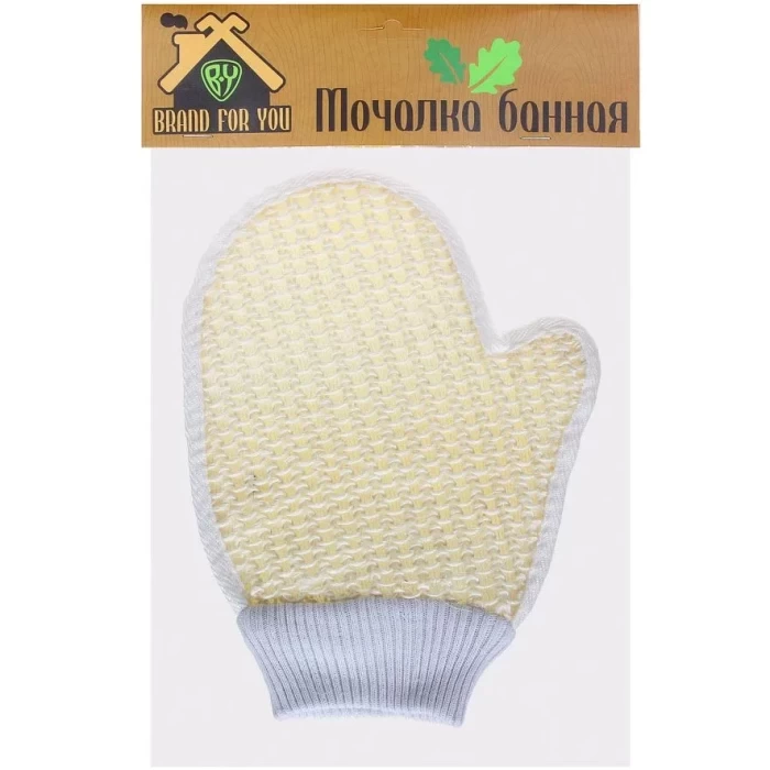 Мочалка банная варежка 17х21см 361-079