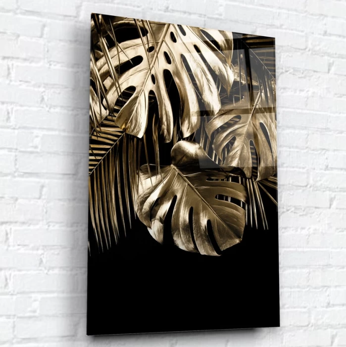 Картина на стекле 40х60 см "Золотой тропик 1"