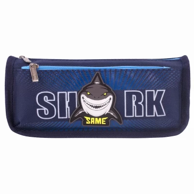 Пенал Shark синий Юнландия 270272