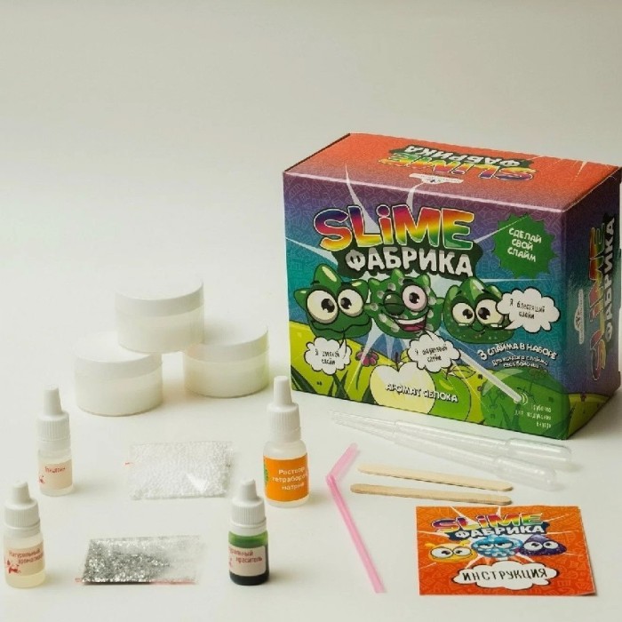 Набор для опытов и экспериментов Юный химик Слайм фабрика арт.514