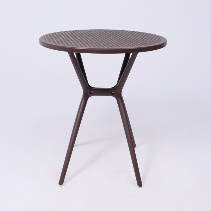 Стол садовый Palermo пластик коричневый/черн  65х71   