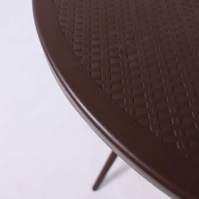 Стол садовый Palermo пластик коричневый/черн  65х71   