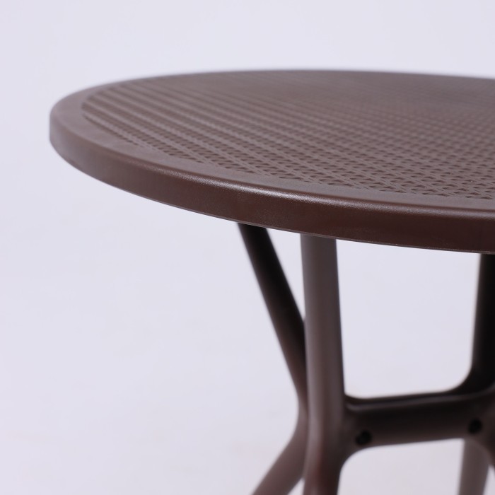 Стол садовый Palermo пластик коричневый/черн  65х71   