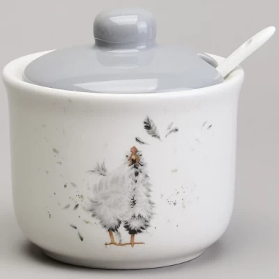 Сахарница с ложкой Lefard Funny hens 358-2309&quot;