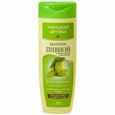 Шампунь Iris Cosmetic Народная аптека Пивной 400мл