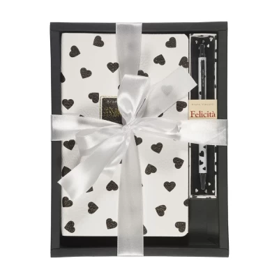 Набор подарочный Сердечки ежедневник А5 и ручка Bruno Visconti 3-743/01-5