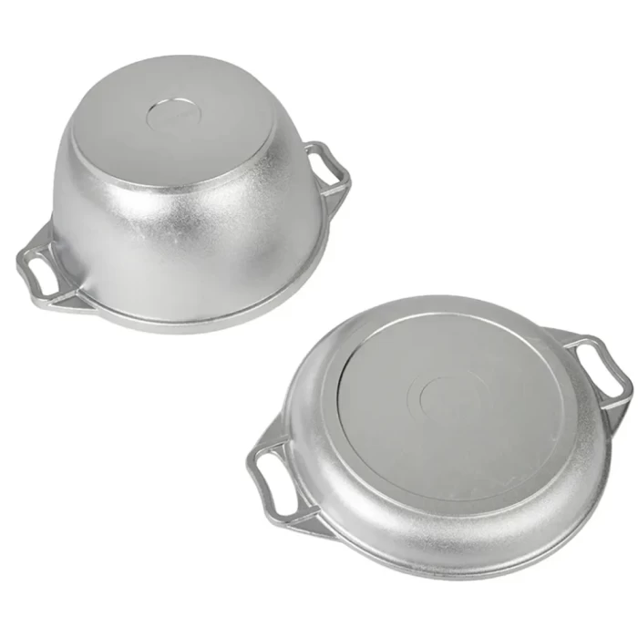 Казан алюминиевый литой ТМ Kukmara 4,0л походный с крышкой сковородой