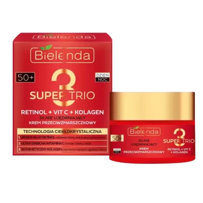 Крем для лица Bielenda Super Trio Retinol+Vit C+Kolagen 50+ день/ночь 50мл