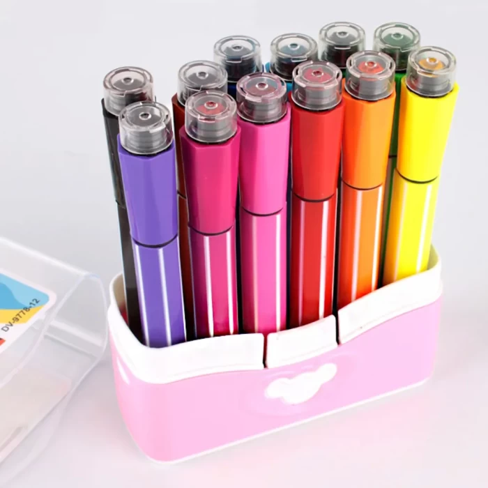 Фломастеры Darvish со штампиками 12 цветов