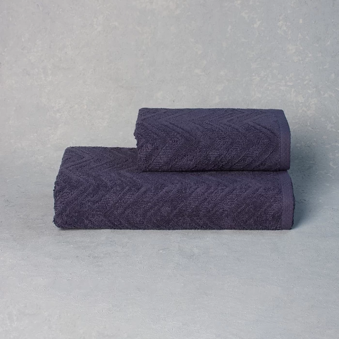 Полотенце махровое ТМ "ЦУМ" Зигзаг серый 70х140 см