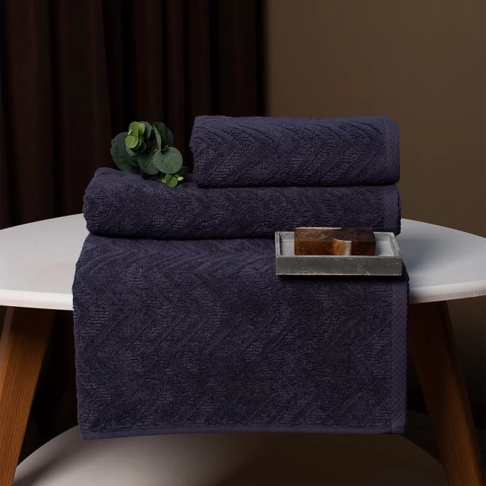 Полотенце махровое ТМ "ЦУМ" Зигзаг серый 70х140 см