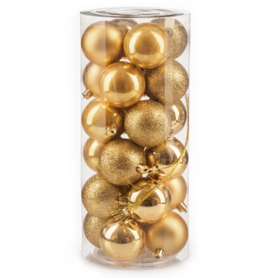 Набор шаров новогодних Ausini VT25-04003-1 золото 24шт