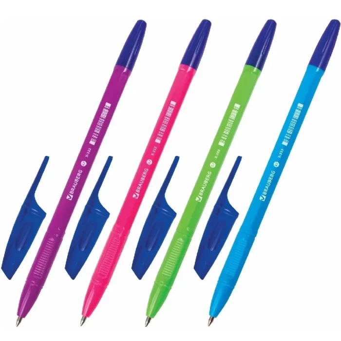 Ручка шариковая Neon solid X-333 Brauberg 142831