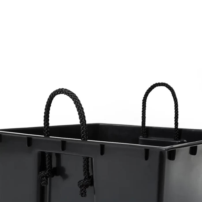 Кашпо пластмассовое Finezja dluto графитовое 19×19×36см