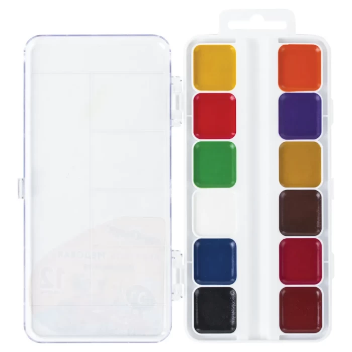 Краски акварельные 12 цветов ЮНЛАНДИЯ