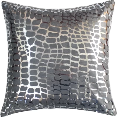 Наволочка декоративная Matex Luxury Крокодил серебристый/серый 45х45