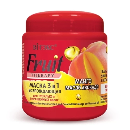Маска Витэкс Fruit Therapy Возрождающая Манго и масло авокадо 3в1 450мл