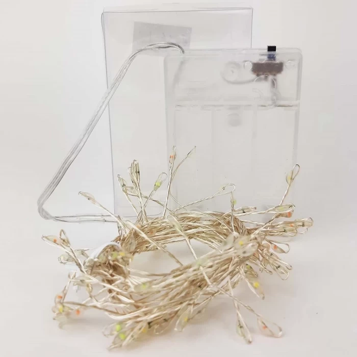 Гирлянда светодиодная теплый белый свет 2м