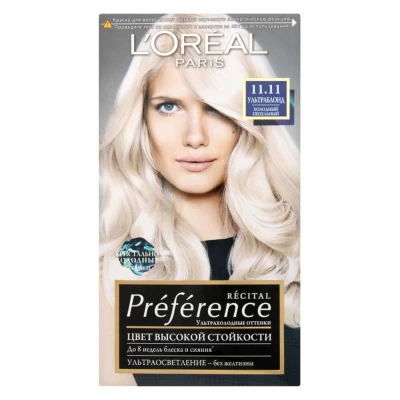 Краска для волос  L'Oreal Paris &quot;Preference&quot;№11.11 &quot;Ультраблонд пепельный&quot;