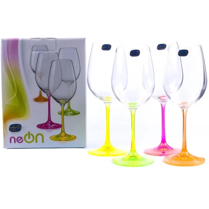 Набор бокалов для вина Crystalex Neon 350мл