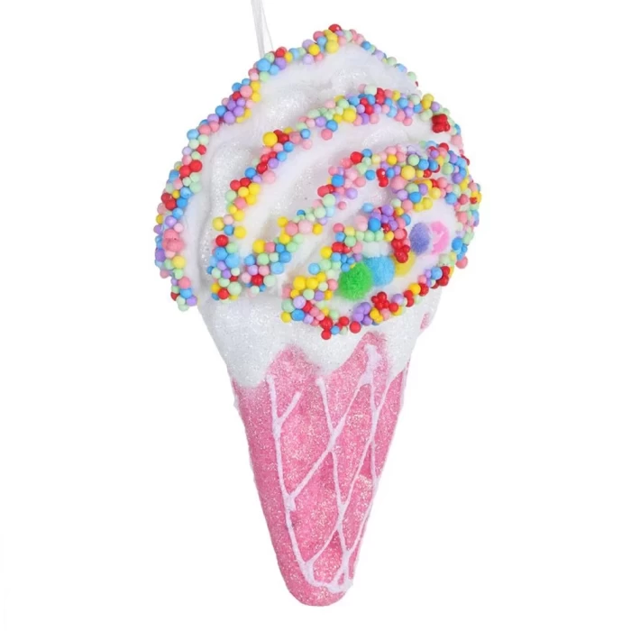 Подвеска декоративная Сноу Бум Мороженое-рожок с кремом 374-527