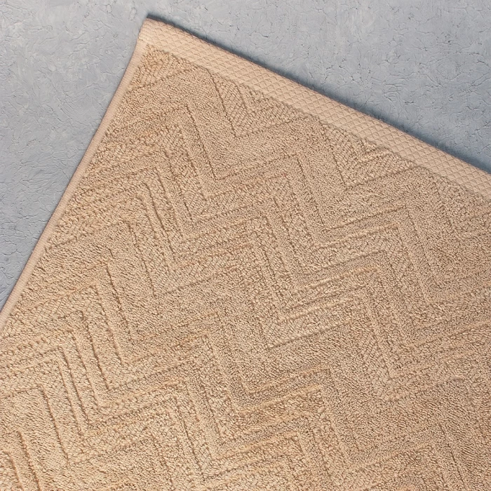 Полотенце махровое ТМ "ЦУМ" Зигзаг бежевый 70х140 см