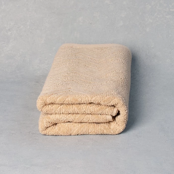 Полотенце махровое ТМ "ЦУМ" Зигзаг бежевый 70х140 см