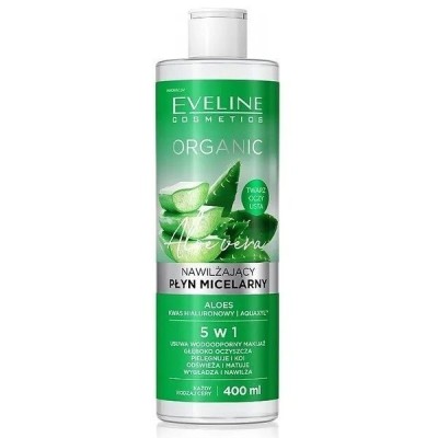 Очищающая мицеллярная вода Eveline Cosmetics серии Organic Aloe+Collagen 400мл