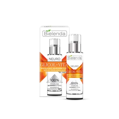 Сыворотка для лица Bielenda Neuro Glicol+Vit.C отшелушивающая омолаживающая ночная 30мл