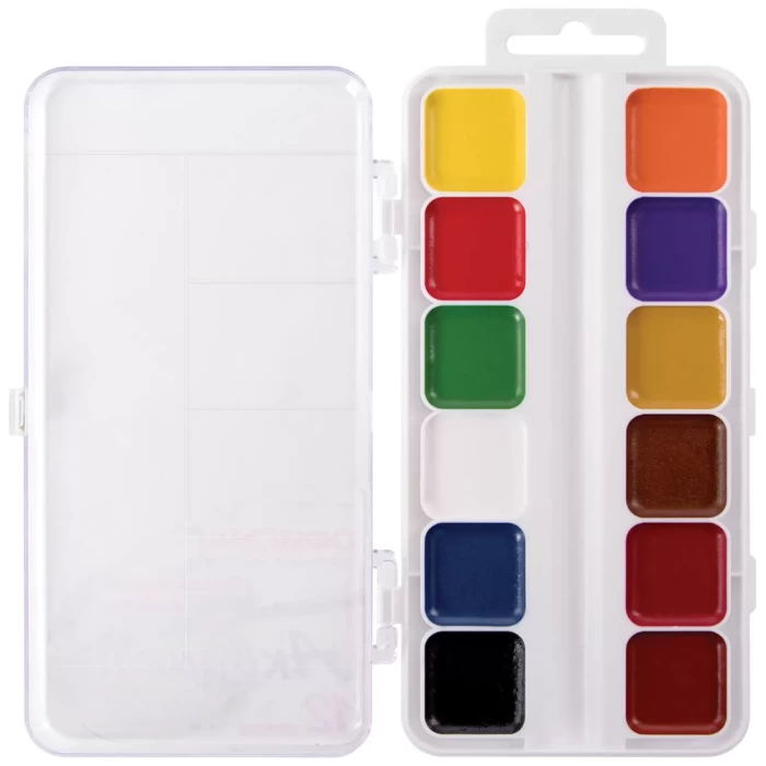 Краски акварельные12 цветов ОФИСМАГ арт 191562