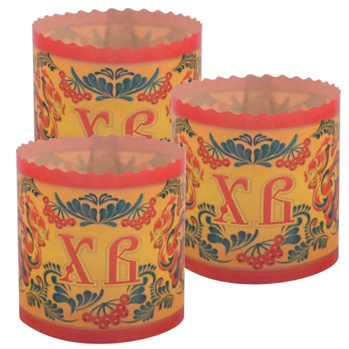 Набор бумажных форм для кулича Мультидом Орнамент 3шт 9х9см