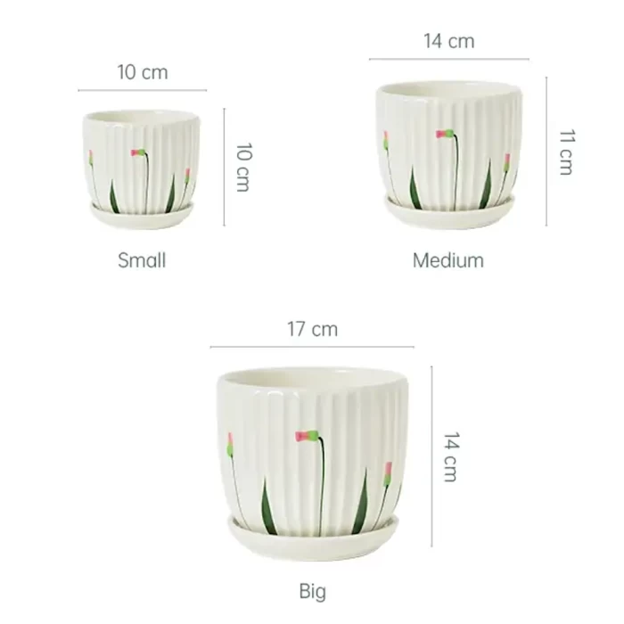 Горшок для цветов керамический 21×18см