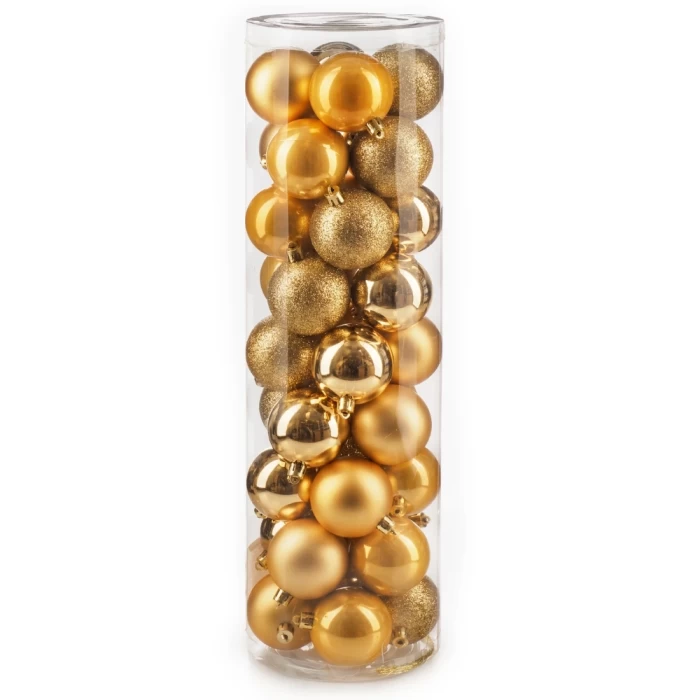 Набор шаров новогодних Ausini VT25-04002-1 золото 36шт