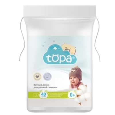  Ватные диски детские Topa 40шт