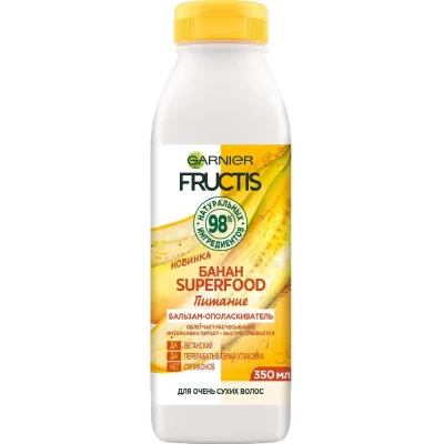 Бальзам-ополаскиватель Fructis Superfood Банан 350мл