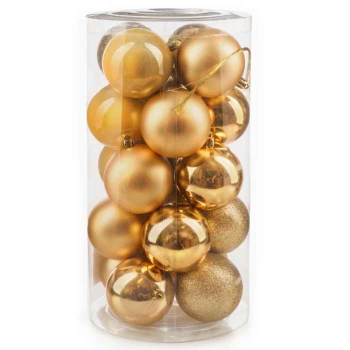 Набор шаров новогодних Ausini VT25-04007-1 золото 20шт