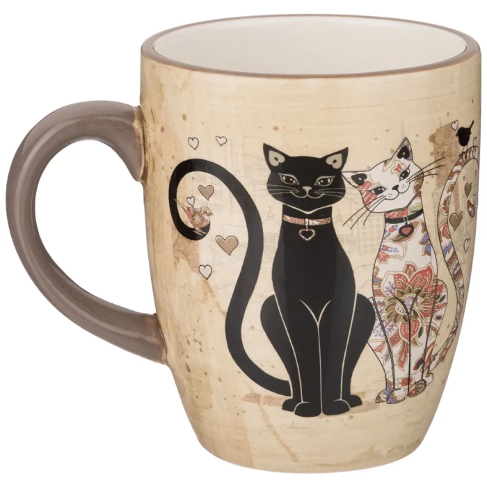 Керамическая кружка Agness "Парижские коты" 300мл