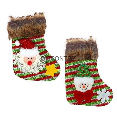 Украшение декоративное СНОУ БУМ в виде сапожка для подарков 14x20см