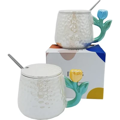 Кружка с ложкой и крышкой в наборе MUG-29 400мл