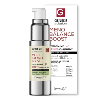Ампульный PDRN-концентрат для лица, шеи и век Белита-М Genesis Professional Meno Balance Boost 30мл