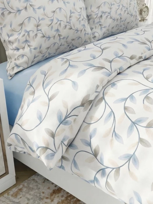 Комплект постельного белья двуспальный ТМ "ЦУМ" Голубые листья