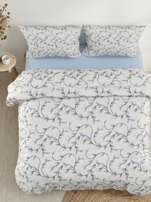 Комплект постельного белья двуспальный ТМ "ЦУМ" Голубые листья