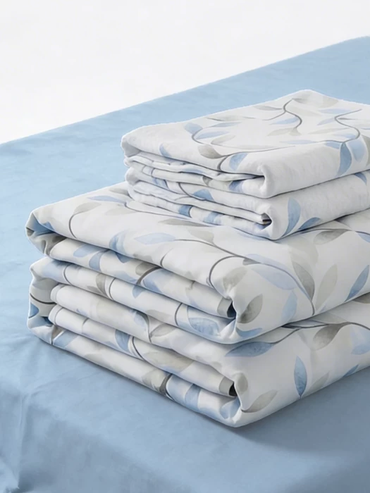 Комплект постельного белья двуспальный ТМ "ЦУМ" Голубые листья