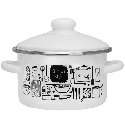 Кастрюля эмалированная Kitchen 4л