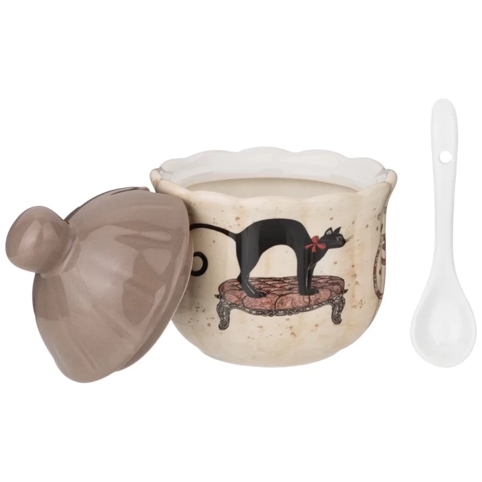 Сахарница Agness Парижские коты 280мл