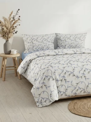 Комплект постельного белья полуторный ТМ "ЦУМ" Голубые листья